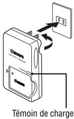 CANON DIGITAL IXUS 40 - Insérez la batterie dans le chargeur de batterie. - 1