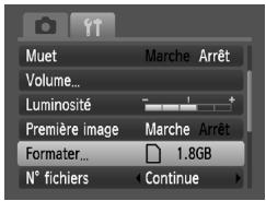 CANON IXUS 95 IS - Formatage des cartes mémoire - 1