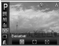 CANON IXUS 95 IS - Modification du mode de mesure - 1