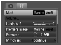 CANON IXUS 95 IS - Modification des réglages audio - 1