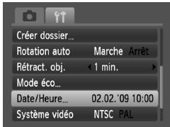 CANON IXUS 95 IS - Affichez les menus. - 1