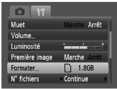 CANON IXUS 95 IS - Formatage simple de la carte mémoire - 1