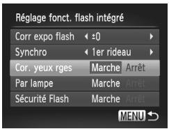 CANON POWERSHOT SX20 IS - Sélectionnez [contrôle flash]. - 1