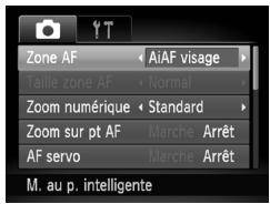 CANON POWERSHOT A3200 IS - Modification du mode zone AF - 1