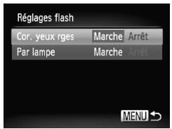 CANON POWERSHOT A3300 IS - Choisissez [Réglages flash]. - 1