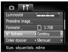 CANON POWERSHOT A3300 IS - Modification de la numérotation des fichiers - 1