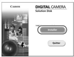 CANON POWERSHOT A800 - ① Placez le CD dans le lecteur de CD-ROM de l'ordinateur. - 1