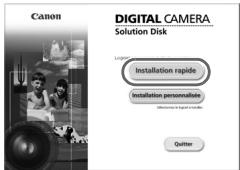 CANON POWERSHOT A800 - ① Placez le CD dans le lecteur de CD-ROM de l'ordinateur. - 1