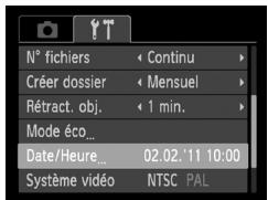 CANON POWERSHOT A800 - Affichez le menu. - 1