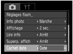 CANON POWERSHOT A800 - Affichez le menu. - 1