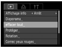 CANON POWERSHOT A800 - Effacement de toutes les images - 1