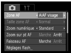 CANON POWERSHOT A800 - Modification du mode Zone AF - 1