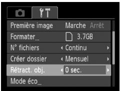 CANON POWERSHOT A800 - Modification du délambda de rétraction de l'objetif - 1