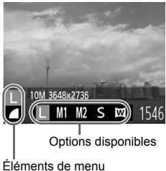 CANON POWERSHOT A800 - Menu FUNC. - Procedures de base - 2