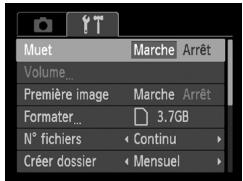 CANON POWERSHOT A800 - Affichez le menu. - 1