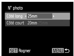 CANON POWERSHOT A800 - Choisissez la dimension du côté long et du côté court. - 1