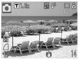 CANON DIGITAL IXUS 80 IS - Réglez l'angle de vue à l'aide de la commande de zoom et prenez la photo. - 1