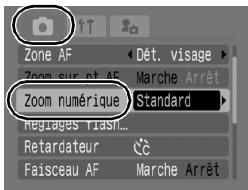 CANON DIGITAL IXUS 80 IS - Sélectionnez [Zoom numérique]. - 1