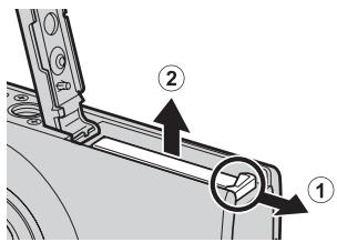 CANON DIGITAL IXUS 80 IS - Retrait de la batterie - 1