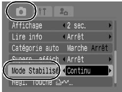 CANON DIGITAL IXUS 80 IS - Sélectionnez [Mode Stabilisé]. - 1