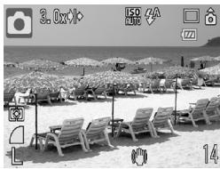 CANON DIGITAL IXUS 80 IS - Déplacez la commande de zoom vers [4] et prenez une photo. - 1