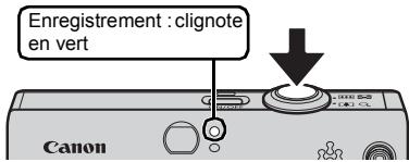 CANON DIGITAL IXUS 80 IS - Appuyez à nouveau à fond sur le déclencheur pour arrêté l'enregistrement. - 1