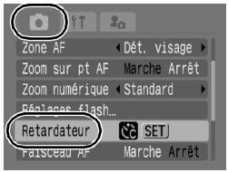 CANON DIGITAL IXUS 80 IS - Sélectionnez [Retardateur]. - 1