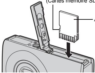CANON DIGITAL IXUS 80 IS - Insérez la carte mémoire jusqu'à ce qu'elle s'enclenche. - 1