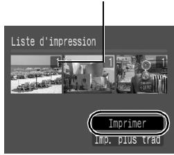 CANON DIGITAL IXUS 80 IS - Impression des images d'une liste d'impression - 1