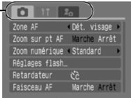 CANON DIGITAL IXUS 80 IS - Menu Enreg., Lecture, Imprimer, Configurer et Mon profil (touche (MENUI) - 3