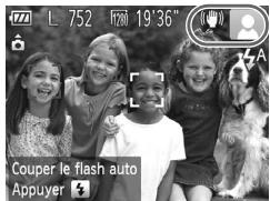 L 752 fr760 19'36" Couper le flash auto Appuyer ?