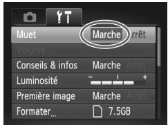 Muet Volume Conseils & infos Luminosité Première image Formater... Marche Arrêt Marche Arrêt 7.5GB