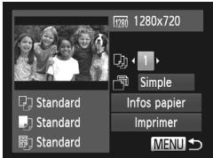 1280x720 Simple Infos papier Imprimer Standard Standard Standard MENU