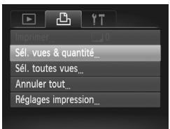 Imprimer Sél. vues & quantité... Sél. toutes vues... Annuler tout... Réglages impression...
