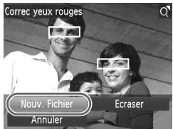 Correc yeux rouges Nouv. Fichier Ecraser Annuler
