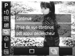 P ±0 Continue Prise de vue continue pdt appui déclencheur