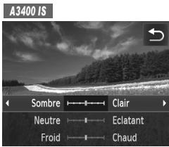 A3400 IS Sombre ←→ Clair Neutre ←→ Eclatant Froid ←→ Chaud