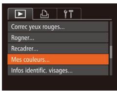 CANON POWERSHOT SX60 HS - Modification des teintes de couleur de l'image (Mes couleurs) - 3