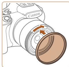 CANON POWERSHOT SX60 HS - Fixez l'adaptateur de filtre. - 1