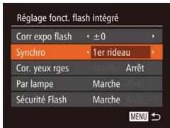 CANON POWERSHOT SX60 HS - Modification de la synchronisation du flash - 3