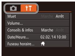 Muet Volume... Conseils & infos Date/Heure... Fuseau horaire... Marche Arrêt Marche Arrêt 02.02.14 10:00