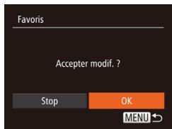 Favors Accepter modif. ? Stop OK MENU