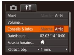 CANON IXUS 165 - Masquage des conseils et des astuces - 1