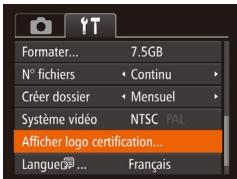 CANON IXUS 165 - Vérification des logos de certification - 1