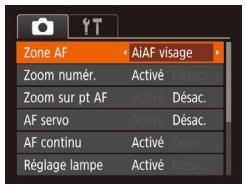 CANON IXUS 175 - Modification du mode Zone AF - 1