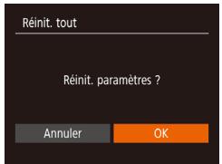 CANON IXUS 180 - Rétablissement des réglages par défaut de l'appareil photo - 1