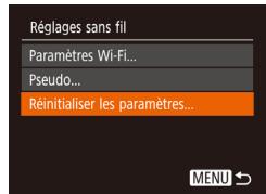 CANON IXUS 180 - Rétablissement des paramètres du wi-fi par défaut - 2