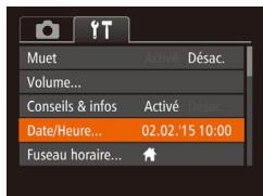 CANON IXUS 275 - Accédez à l'écran de menu. - 1