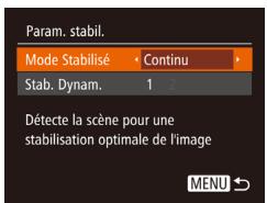 CANON IXUS 275 - Désactivation de la stabilisation de l'image - 2