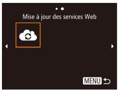 CANON IXUS 275 - Configurez le service Web que vous souhaitez utiliser. - 1